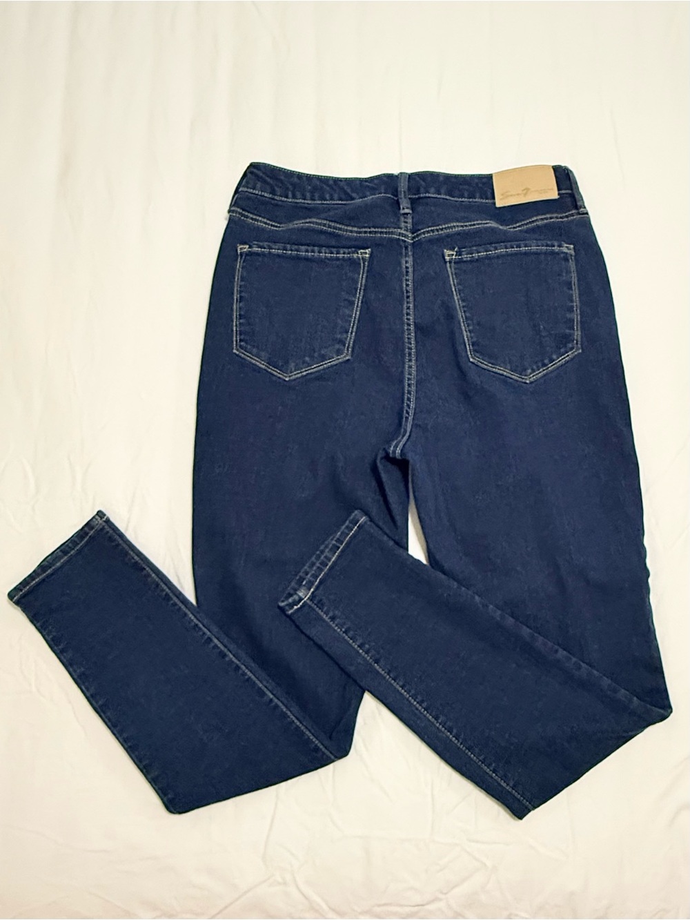 Seven7 Women's Indigo Stretch Skinny Jeans - Dark Wash - Picture 2 of 9